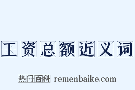 工资总额近义词是什么意思的图片